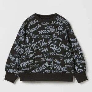 Zara Kids Printed Sweatshirt Size 9